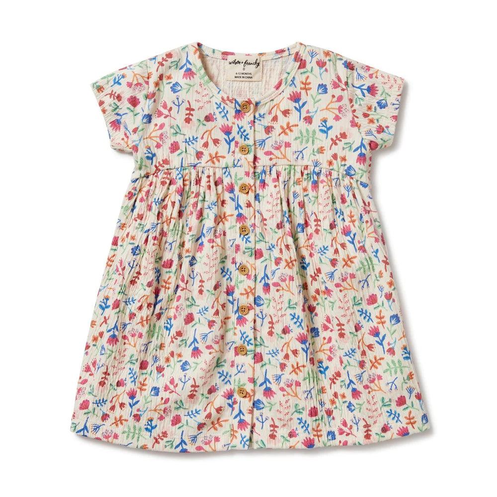 Wilson & Frenchy | Crinkle Button Dress