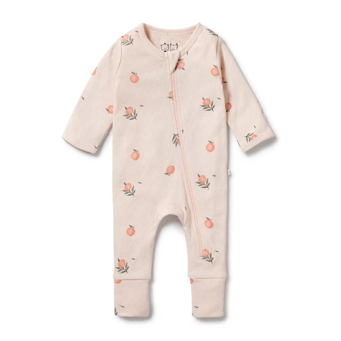 Wilson & Frenchy | Organic Pointelle Zipsuit w Feet