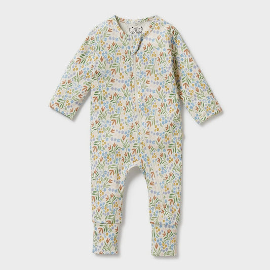 Wilson & Frenchy | Organic Zipsuit with Feet - Tinker Floral