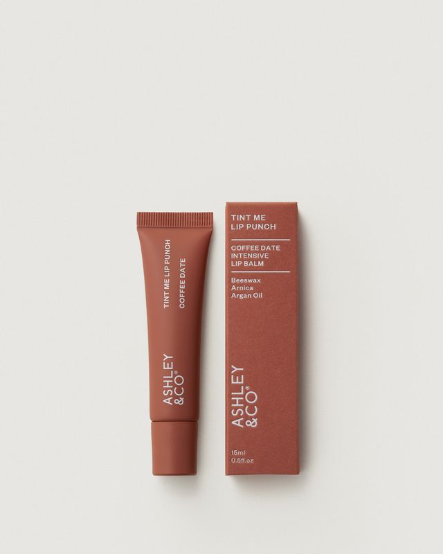 Ashley & Co Tint Me Lip Punch tinted lip balm 15ml, Coffee Date shade