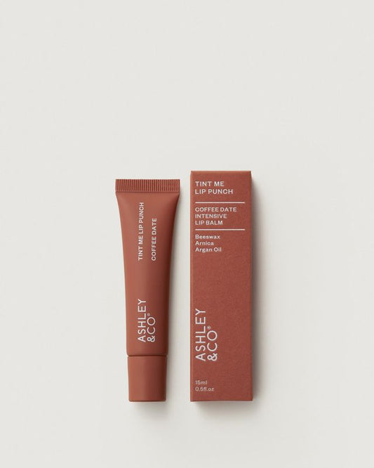 Ashley & Co Tint Me Lip Punch tinted lip balm 15ml, Coffee Date shade