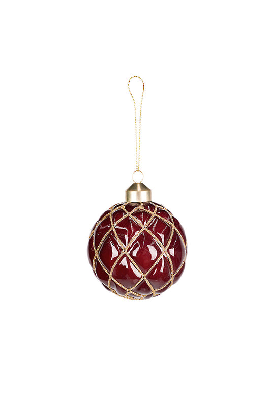 Christmas Decoration | Quilted Glass Bauble
