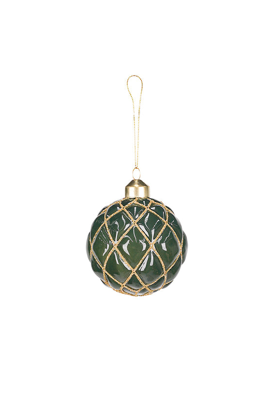 Christmas Decoration | Quilted Glass Bauble