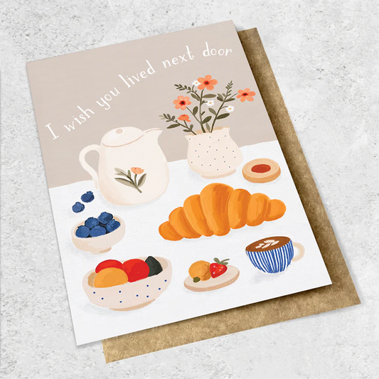 I wish you lived next door | Large Luxe Card