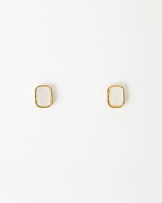 Mother of Pearl Cube Earrings