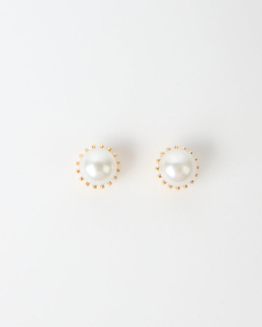 Mother of Pearl Dome Earrings