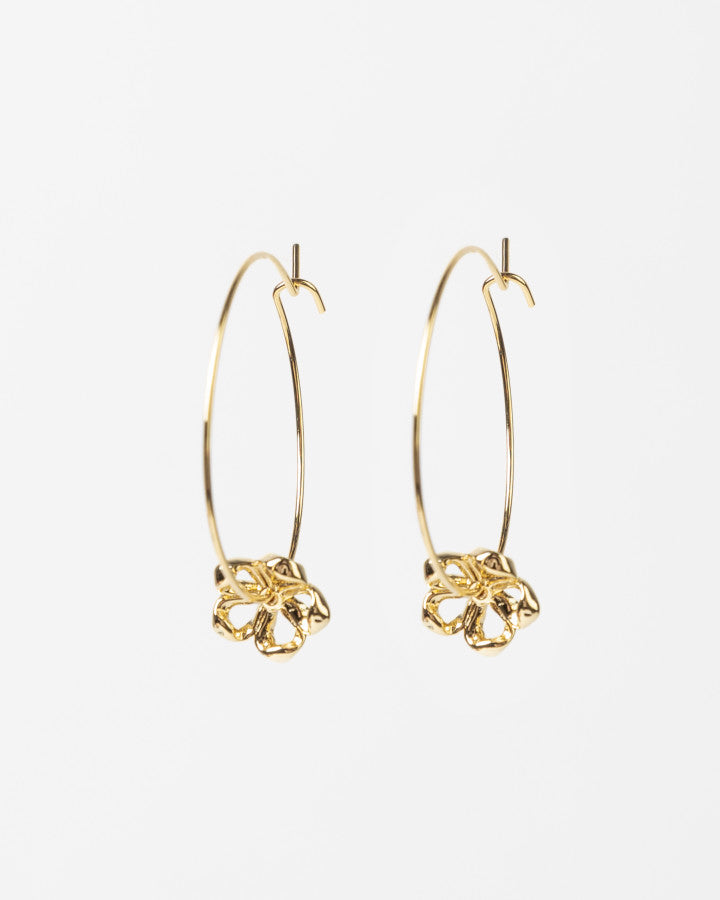 Mini Flower Hoop Earring