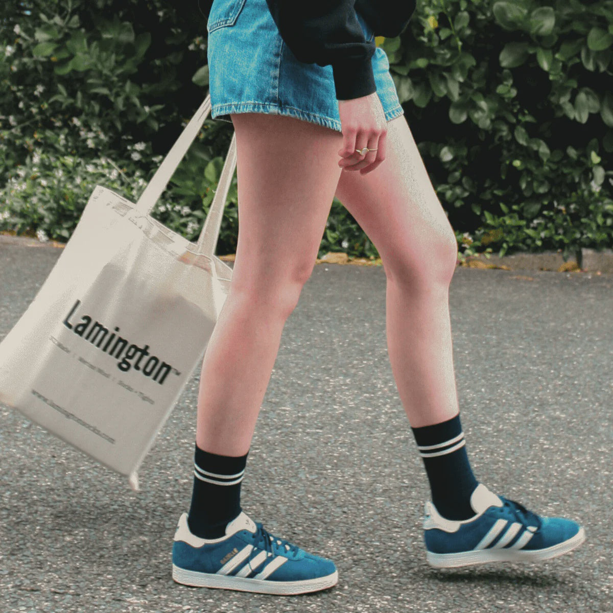 Lamington | Women's Merino Sock - Navy Stripe