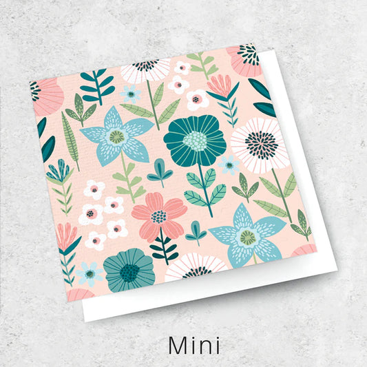 Pink Botanical | Mini Greeting Card