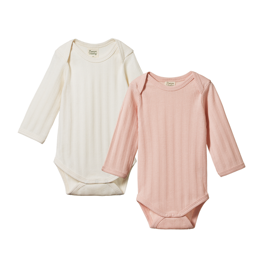 Derby Long  Sleeve Bodysuit | 2 Pack