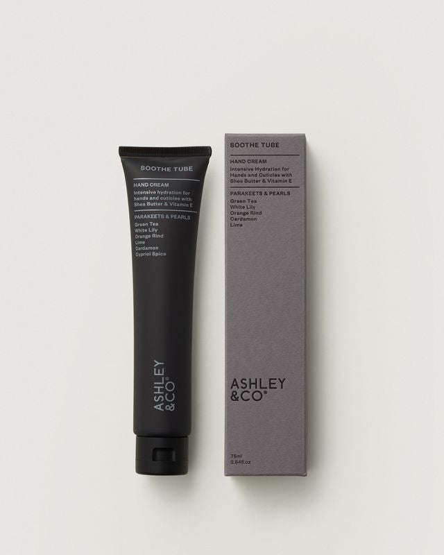 Ashley & Co Soothe Tube hand cream 75ml, Parakeets & Pearls scent