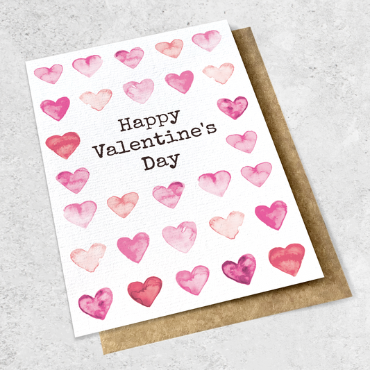 Inkbomb | Happy Valentine's Day Card - Hearts - Found My Way Invercargill