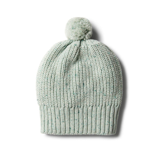 Wilson & Frenchy | Fern Ribbed Knitted Hat With Pom Pom - Found My Way Invercargill