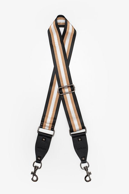 Antler | Bag Strap - Black & Rose Gold Stripe