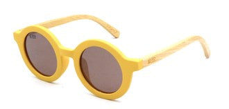 Moana Road | Sunglasses - Kids Bambino Yellow w Wooden Arms - Found My Way Invercargill