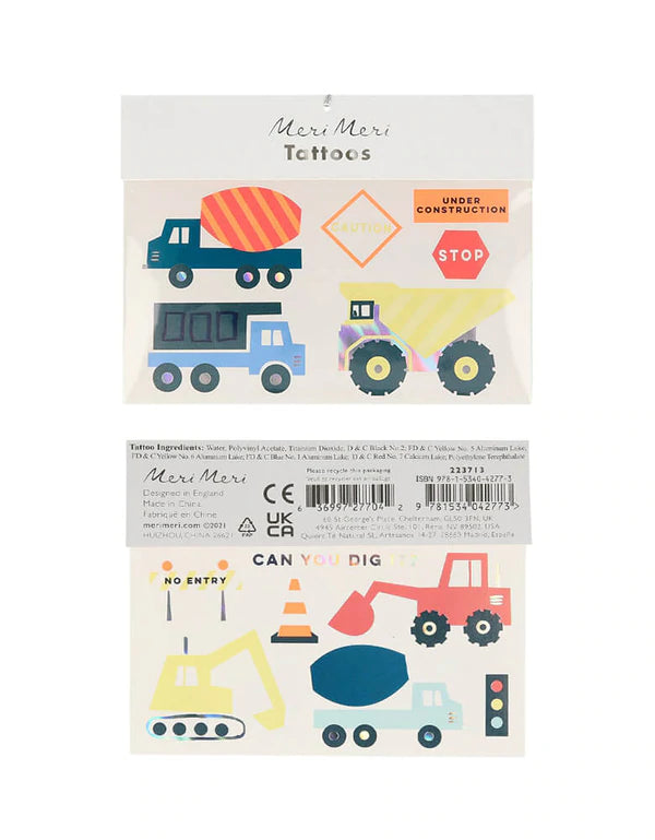 Meri Meri | Temporary Tattoos - Large - Set of 2 Sheets - Found My Way Invercargill