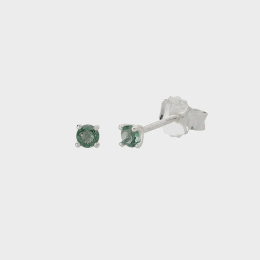 Murkani | Green Quartz Studs - 3mm