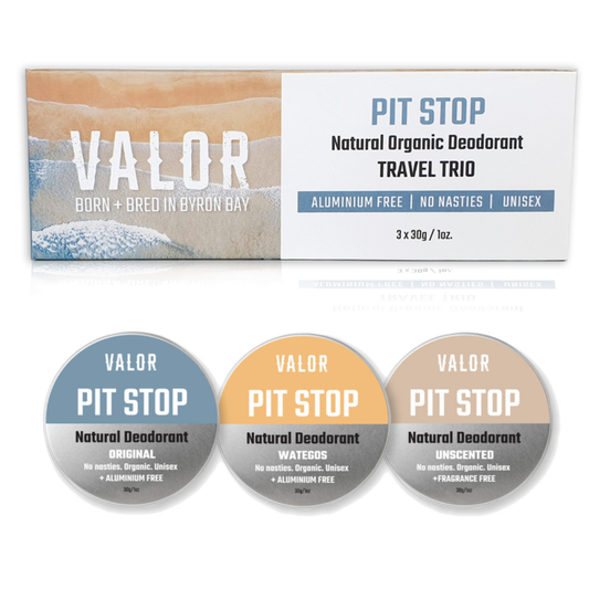 Valor Organics | Pit Stop Deodorant Travel Trio - Found My Way Invercargill