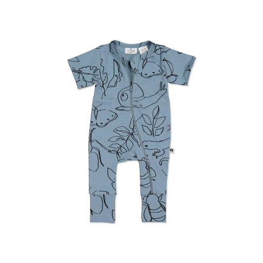 Burrow & Be | Short Sleeve Zipsuit - Giant Bugs - Found My Way Invercargill