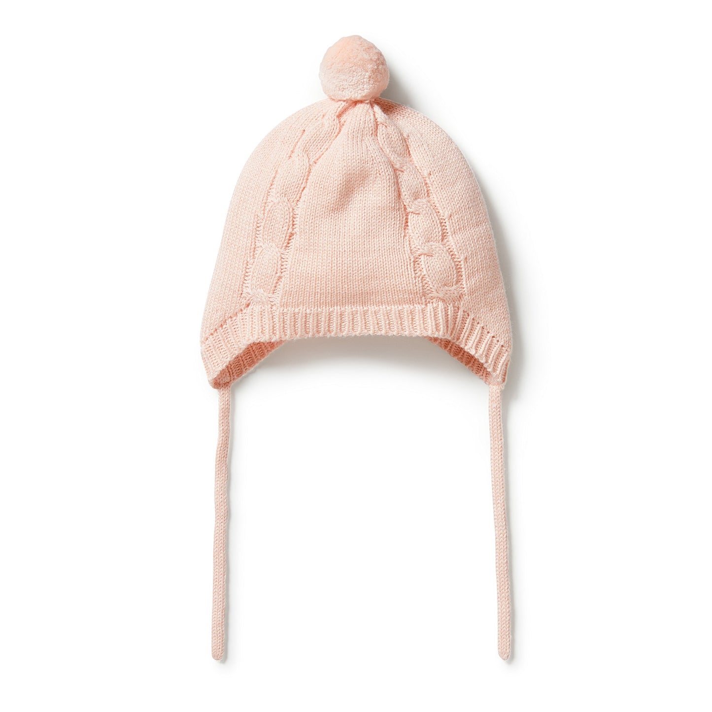 Wilson & Frenchy | Knitted Cable Bonnet - Blush