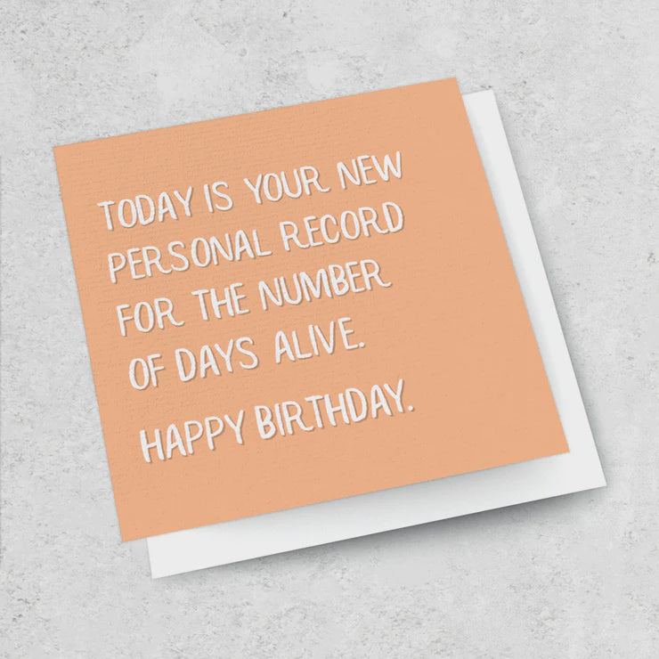 Ink Bomb | Personal Record Happy Birthday Card