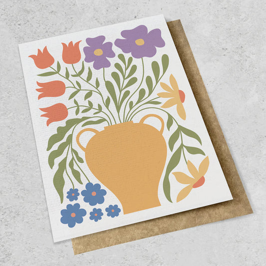 Vase of Flowers - Large Luxe Card