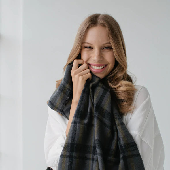 Sophie | Knit Check Scarf - Found My Way Invercargill