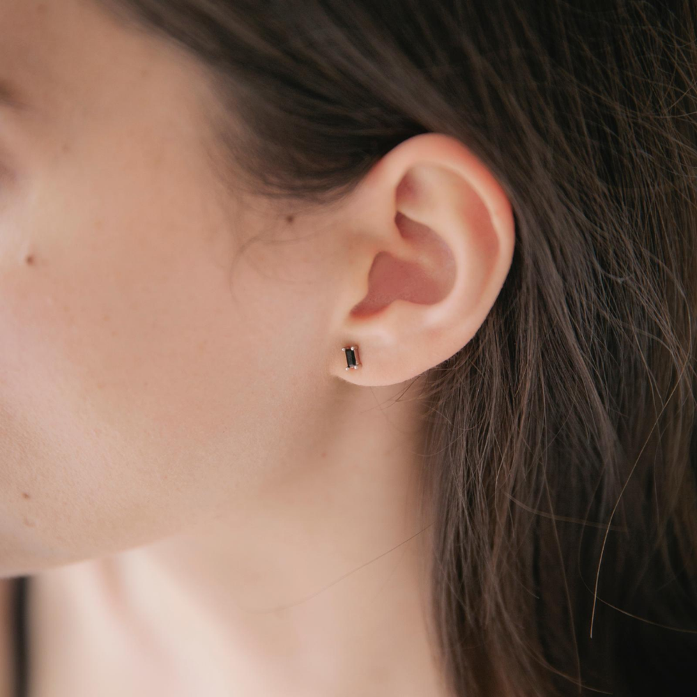 Sophie | You Rock Rectangle Studs Black - Found My Way Invercargill